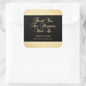 Hartelijk dank voor uw winkels met ons Business Go Vierkante Sticker (Tas)