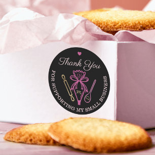 Hartelijk dank voor uw zakbankkaartje ronde sticker