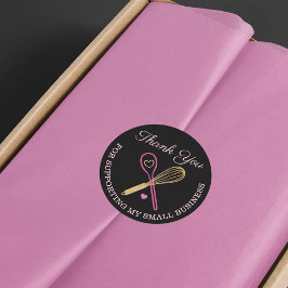 Hartelijk dank voor uw zakelijke bakkerij en uw sp ronde sticker