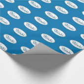 Hartelijk dank voor uw zakelijke, blauw script cadeaupapier (Hoek)