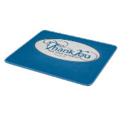 Hartelijk dank voor uw zakelijke, blauw script snijplank (Hoek)