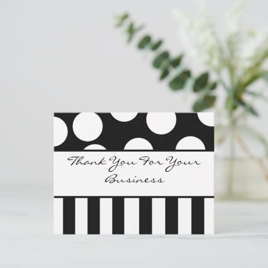Hartelijk dank voor uw zakelijke briefkaart (Staand voorkant)