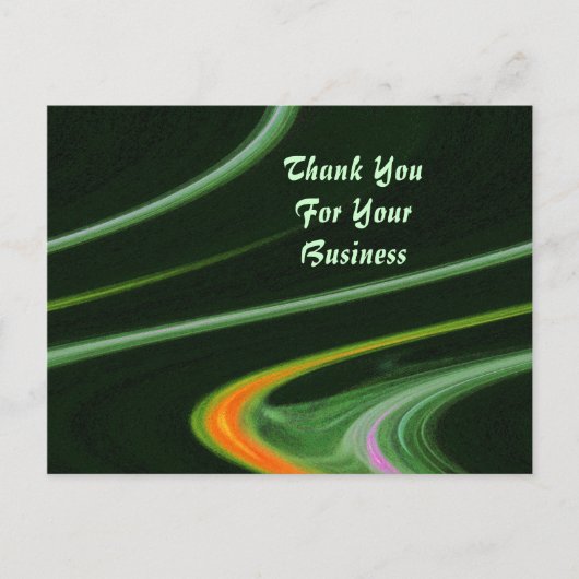 Hartelijk dank voor uw zakelijke briefkaart (Voorkant)