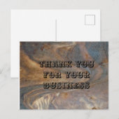 Hartelijk dank voor uw zakelijke houten graan-ontw briefkaart (Voorkant / Achterkant)