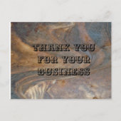 Hartelijk dank voor uw zakelijke houten graan-ontw briefkaart (Voorkant)