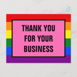 Hartelijk dank voor uw zakelijke LGBT-klanten Rain Briefkaart
