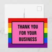 Hartelijk dank voor uw zakelijke LGBT-klanten Rain Briefkaart (Voorkant / Achterkant)