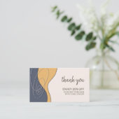 Hartelijk dank voor uw zakelijke logo kortingskaartje (Staand voorkant)