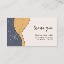 Hartelijk dank voor uw zakelijke logo kortingskaartje