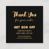 Hartelijk dank voor uw zakelijke Logo Modern Minim Kortingskaartje (Achterkant)