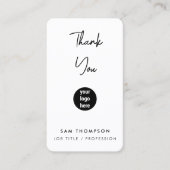 Hartelijk dank voor uw zakelijke Logo QR-code Soci Visitekaartje (Voorkant)