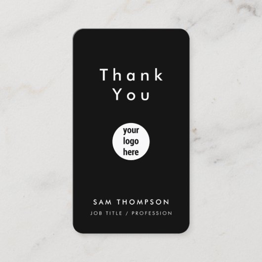 Hartelijk dank voor uw zakelijke Logo QR-code Soci Visitekaartje (Voorkant)