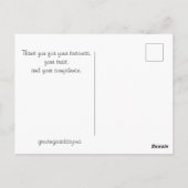 Hartelijk dank voor uw zakelijke medewerking briefkaart (Achterkant)