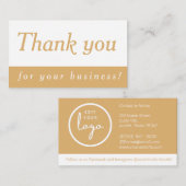 Hartelijk dank voor uw zakelijke medewerking informatiekaartje (Voorkant / Achterkant)