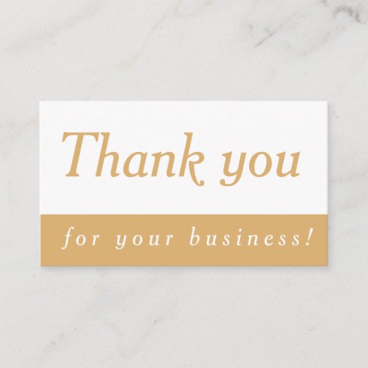 Hartelijk dank voor uw zakelijke medewerking informatiekaartje (Voorkant)