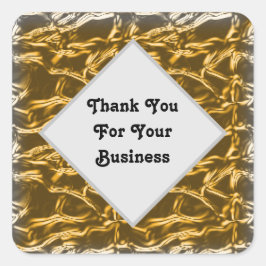 Hartelijk dank voor uw zakelijke Metallic klantwaa Vierkante Sticker