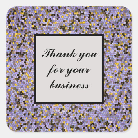 Hartelijk dank voor uw zakelijke mobiele klantwaar vierkante sticker (Voorkant)