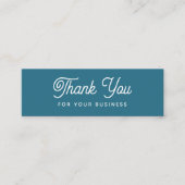 Hartelijk dank voor uw zakelijke moderne Blauwgroe Mini Visitekaartje (Voorkant)