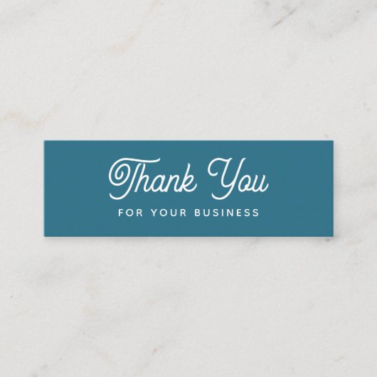 Hartelijk dank voor uw zakelijke moderne Blauwgroe Mini Visitekaartje (Voorkant)