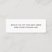 Hartelijk dank voor uw zakelijke moderne Blauwgroe Mini Visitekaartje (Achterkant)