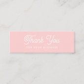 Hartelijk dank voor uw zakelijke moderne roze kort mini visitekaartje (Voorkant)