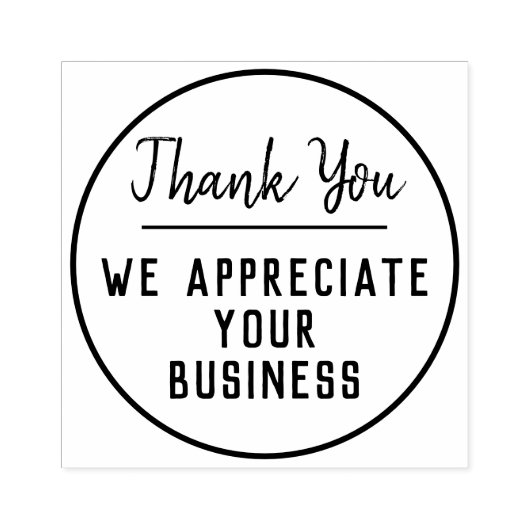 Hartelijk dank voor uw zakelijke rubberstempel (Afrduk)