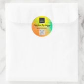 Hartelijk dank voor uw zakelijke schoonheid Lemon  Ronde Sticker (Tas)