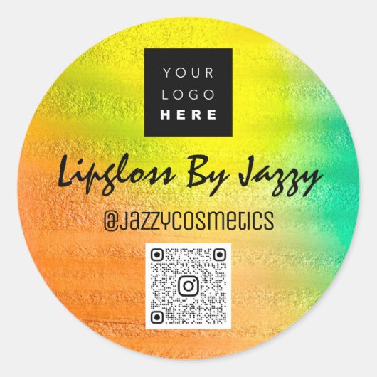 Hartelijk dank voor uw zakelijke schoonheid Lemon  Ronde Sticker (Voorkant)