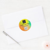 Hartelijk dank voor uw zakelijke schoonheid Lemon  Ronde Sticker (Envelop)