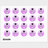 Hartelijk dank voor uw zakelijke schoonheid Roze Q Ronde Sticker (Vel)