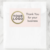 Hartelijk dank voor uw zakelijke Sticker | Uw Logo (Tas)