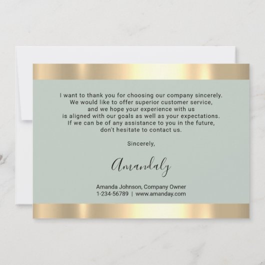 Hartelijk dank voor uw zakelijke toevoeging Foto G Kaart (Achterkant)