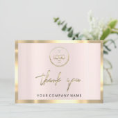 Hartelijk dank voor uw zakelijke toevoeging: Logo Kaart (Staand voorkant)