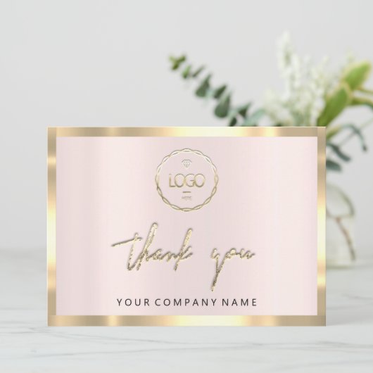 Hartelijk dank voor uw zakelijke toevoeging: Logo Kaart (Staand voorkant)