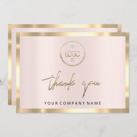 Hartelijk dank voor uw zakelijke toevoeging: Logo  Kaart (Voorkant / Achterkant)