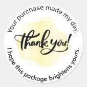 Hartelijk dank voor uw zakelijke verpakking ronde sticker (Voorkant)