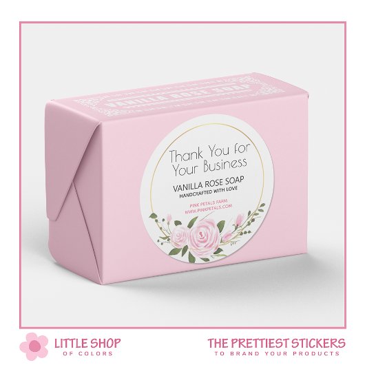 Hartelijk dank voor uw zakelijke Waterverf Ronde Sticker