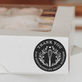 Hartelijk dank voor uw zakenbank Whisk Logo Ronde Sticker