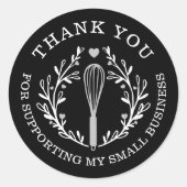 Hartelijk dank voor uw zakenbank Whisk Logo Ronde Sticker (Voorkant)