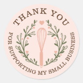 Hartelijk dank voor uw zakenbank Whisk Logo Ronde Sticker (Voorkant)