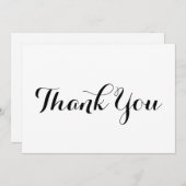 Hartelijk dank voor uw zwarte witte script, stijlv (Voorkant / Achterkant)