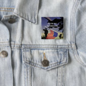 Hartelijk dank voor Veteranen American Eagle Pinba Vierkante Button 5,1 Cm (In situ)