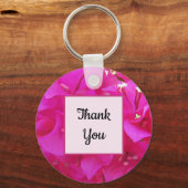 Hartelijk dank voor Vivid Pink Azalea Flower Petal Sleutelhanger (Voorkant)