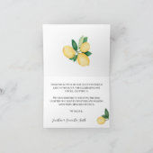 Hartelijk dank voor Vrijgezellenfeest Lemons Wedde Bedankkaart (Binnen)