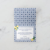 Hartelijk dank voor Vrijgezellenfeest Lemons Wedde Bedankkaart (Binnen)