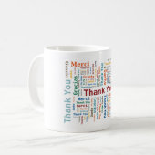 Hartelijk dank voor Word Cloud in 5 talen - Multic Koffiemok (Voorkant links)