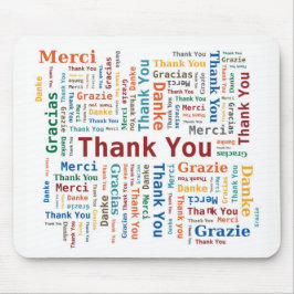 Hartelijk dank voor Word Cloud in 5 talen - Multic Muismat