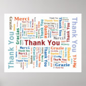 Hartelijk dank voor Word Cloud in 5 talen - Multic Poster (Voorkant)