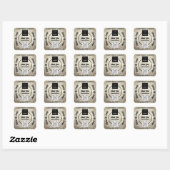 Hartelijk dank voor zakelijke QR-code Logo Roky Gl Vierkante Sticker (Vel)