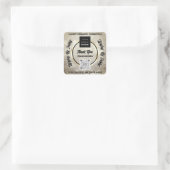 Hartelijk dank voor zakelijke QR-code Logo Roky Gl Vierkante Sticker (Tas)